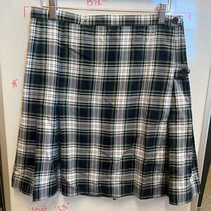 Lands' End Plaid Pleated Skirt 8